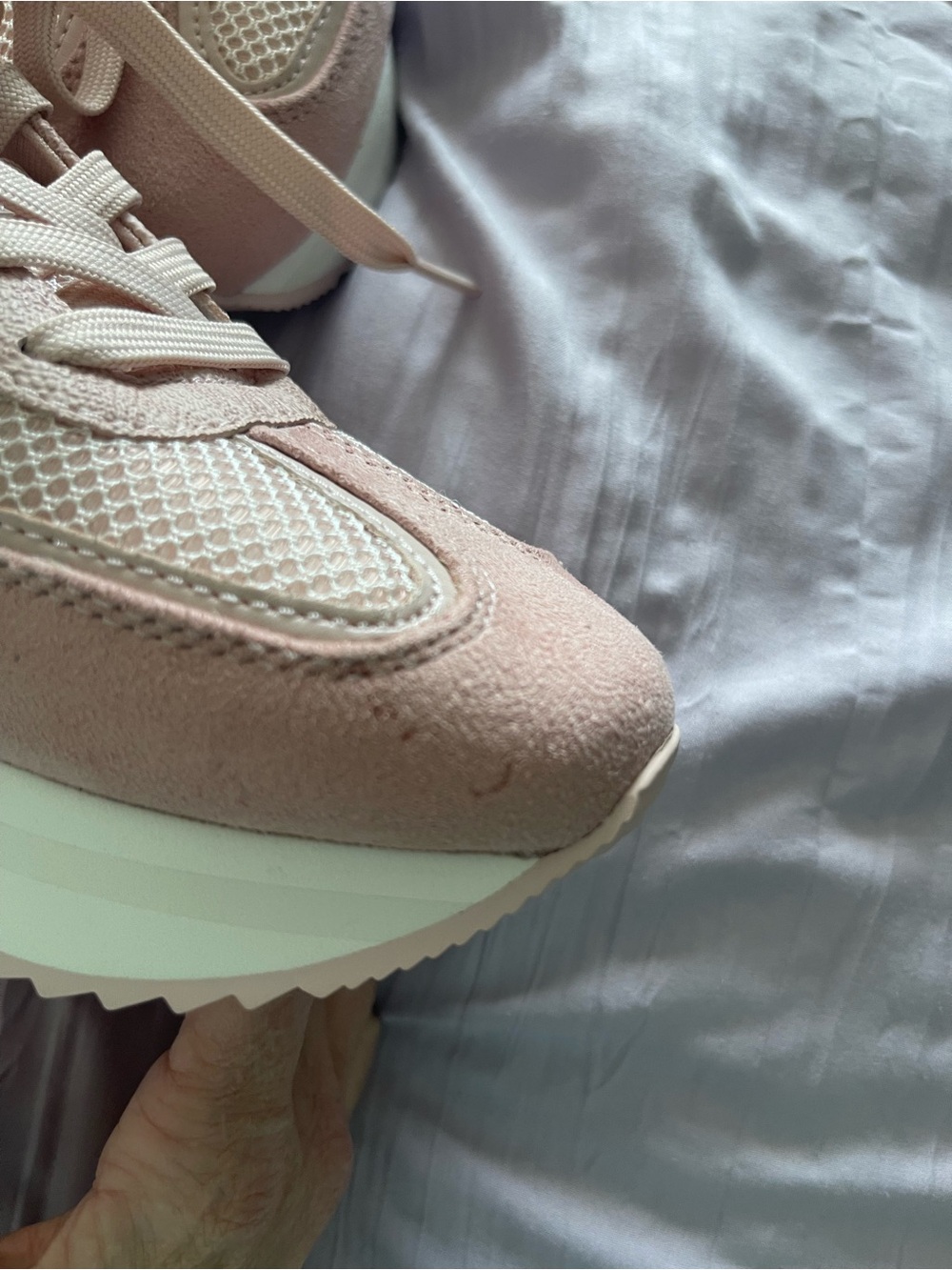 Michael Kors Women's Athletic Sneakers Lace Up MK Logo Beige Pink 6.5M - Picture 10 of 13